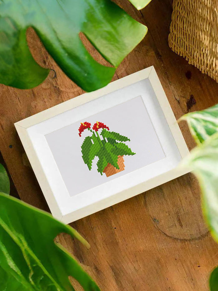 Set of 12 House Plants - Mini Diamond Painting Kits