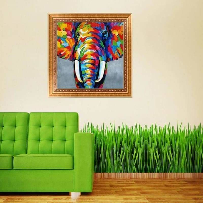 Full Drill - 5D DIY Diamond Painting Kits Dream Colorful Elephant - NEEDLEWORK KITS