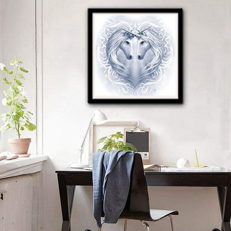 2019 Dream White Unicorn Diy 5d Diamond Embroidery Kits VM3522 For Beginner - NEEDLEWORK KITS