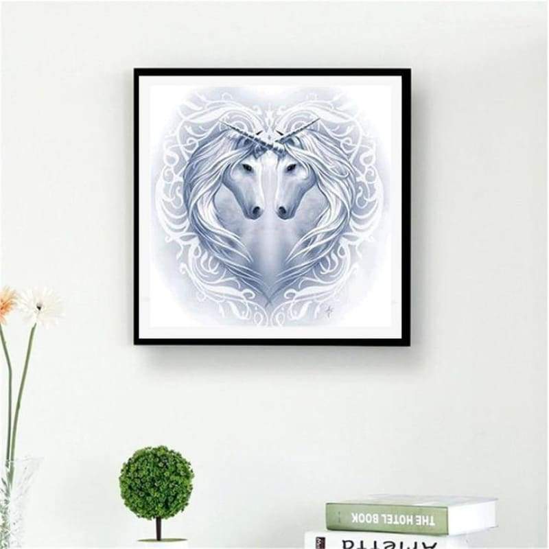 2019 Dream White Unicorn Diy 5d Diamond Embroidery Kits VM3522 For Beginner - NEEDLEWORK KITS