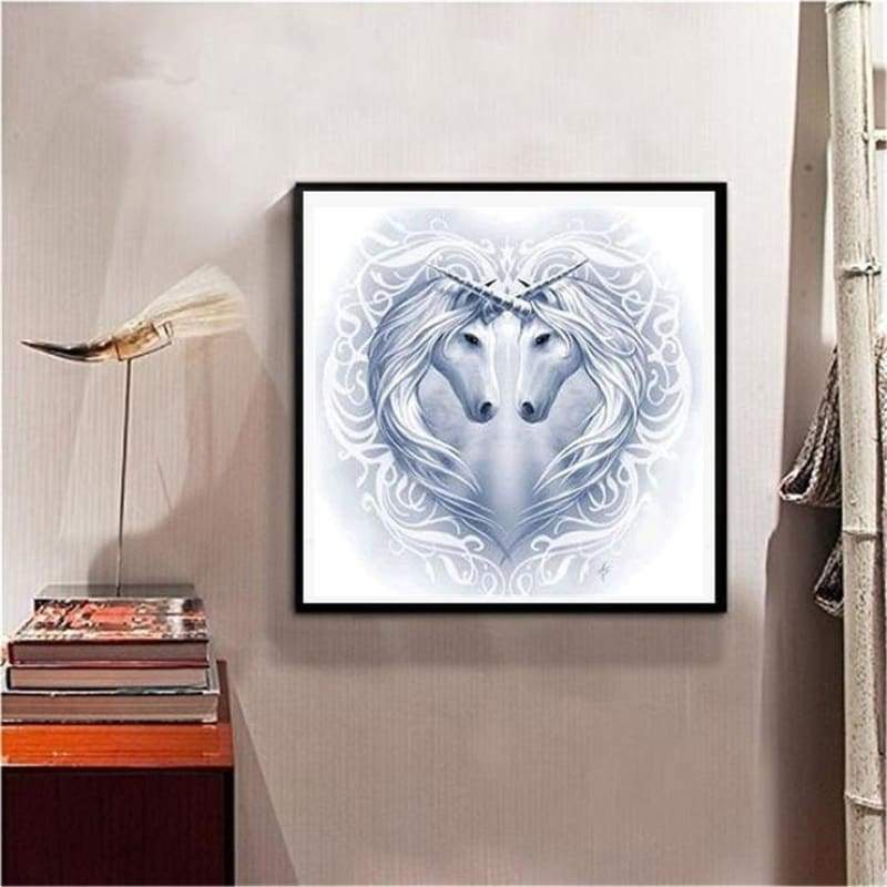 2019 Dream White Unicorn Diy 5d Diamond Embroidery Kits VM3522 For Beginner - NEEDLEWORK KITS