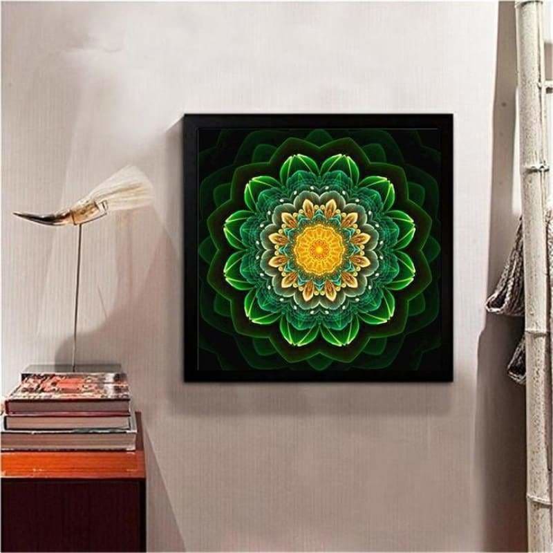Hot Sale Crystal Abstract Mandala Full Drill - 5D Diy Diamond Painting Kits BQ5001 - NEEDLEWORK KITS