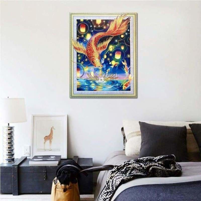 Full Drill - 5D DIY Diamond Painting Kits Fantastic Fish Sky Latterns - NEEDLEWORK KITS