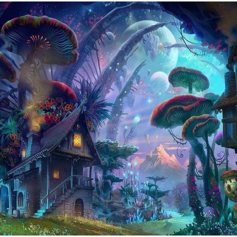 Mushroom World Full Drill - 5D Diy Diamond Painting Kits Mosaic - NEEDLEWORK KITS