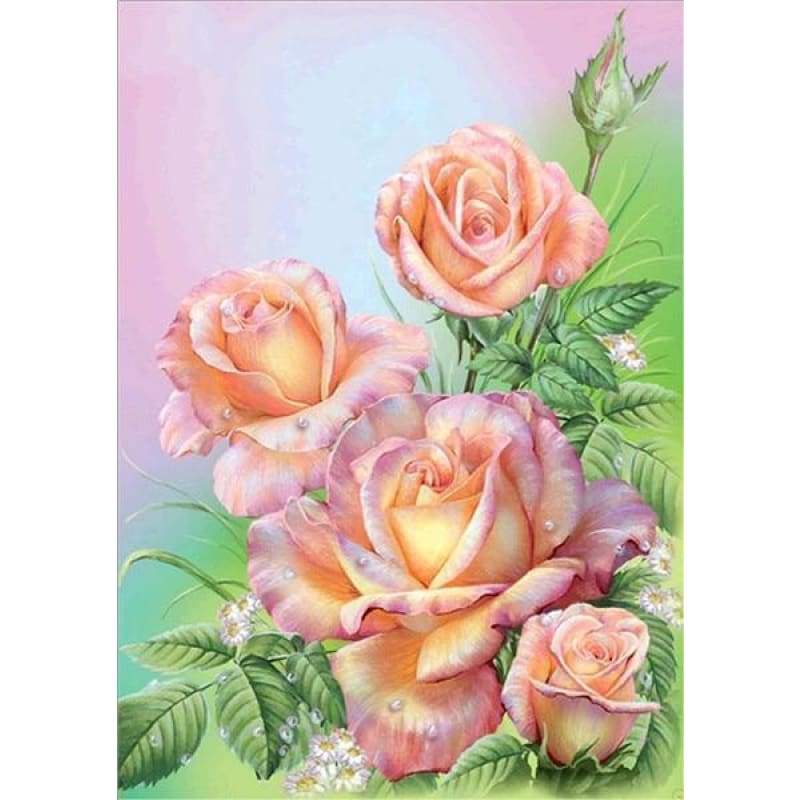 2019 New Hot Sale Colorful 5d Diy Diamond Pictures Flower Kits VM3625 - NEEDLEWORK KITS