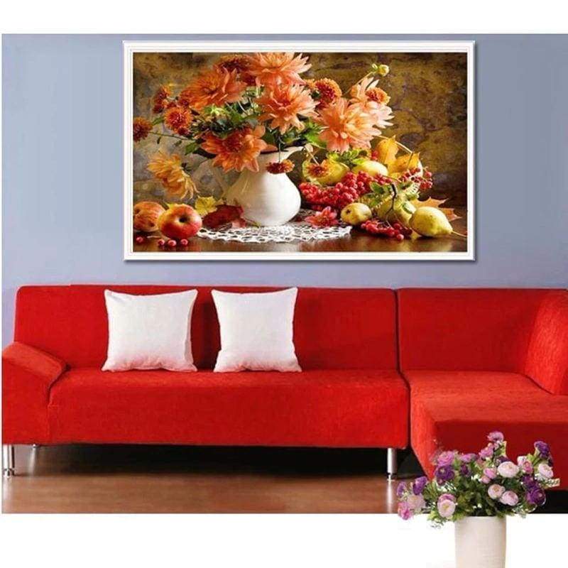 2019 New Hot Sale Colorful 5d Diy Diamond Pictures Flower Kits VM3626 - NEEDLEWORK KITS