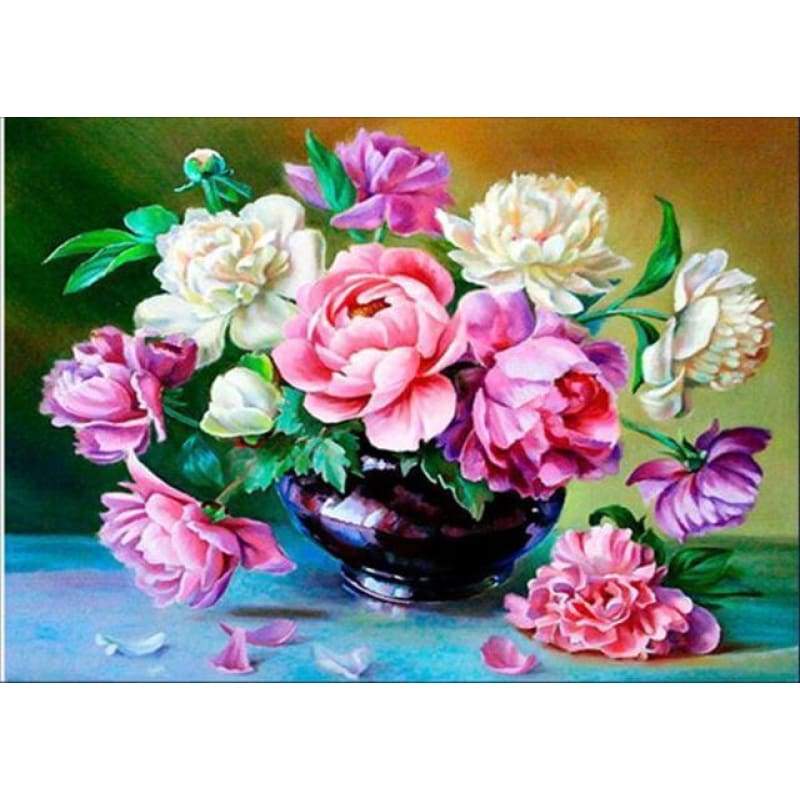 2019 New Hot Sale Colorful 5d Diy Diamond Pictures Flower Kits VM3627 - NEEDLEWORK KITS