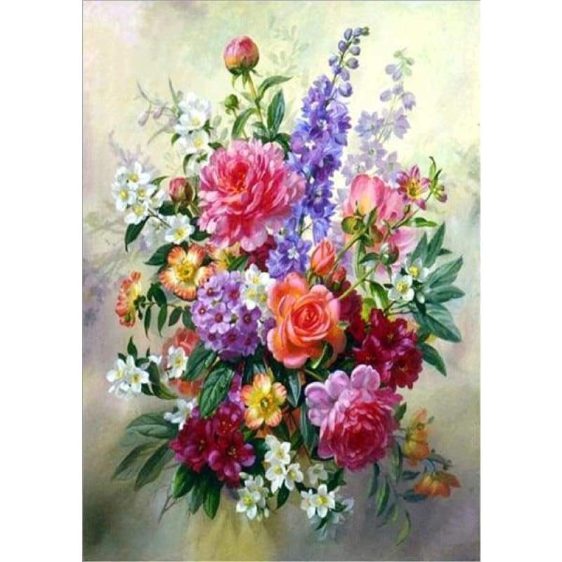 2019 New Hot Sale Entry Level Colorful Diy 5d Embroidery Kits Flower VM3622 - NEEDLEWORK KITS