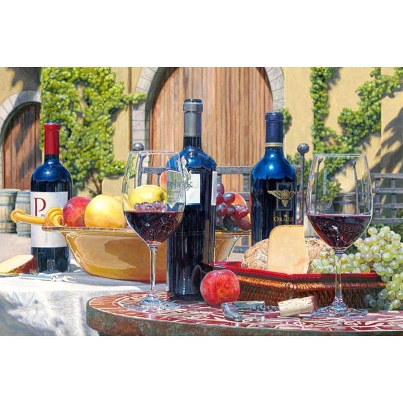New Hot Sale Full Square Drill Wine Diamond Painting Kits VM9985 - NEEDLEWORK KITS