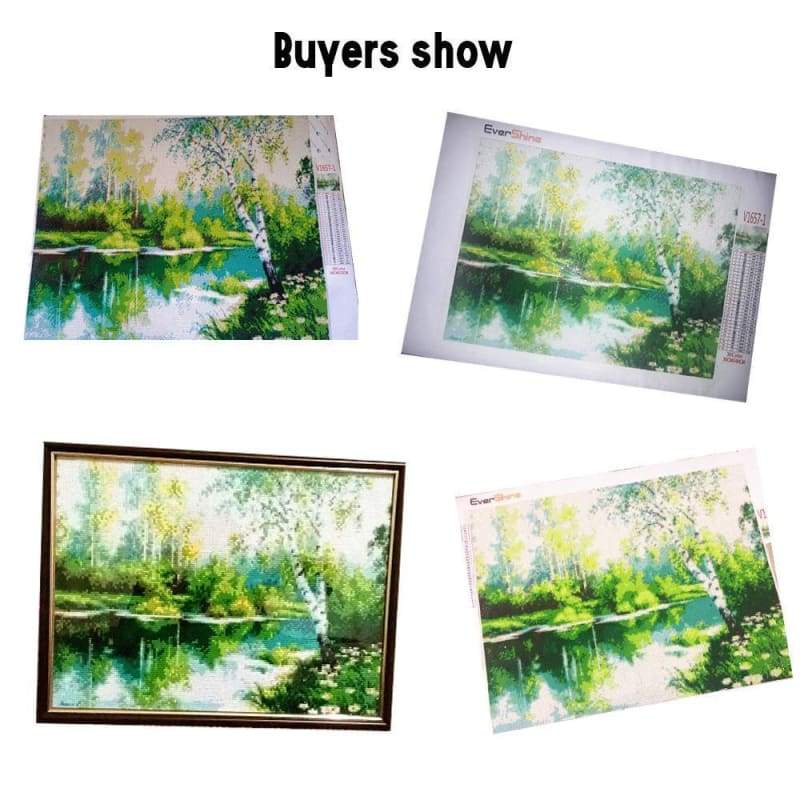 2019 New Hot Sale Nature Landscape 5d Diy Mosaic Cross Stitch VM1177 - NEEDLEWORK KITS