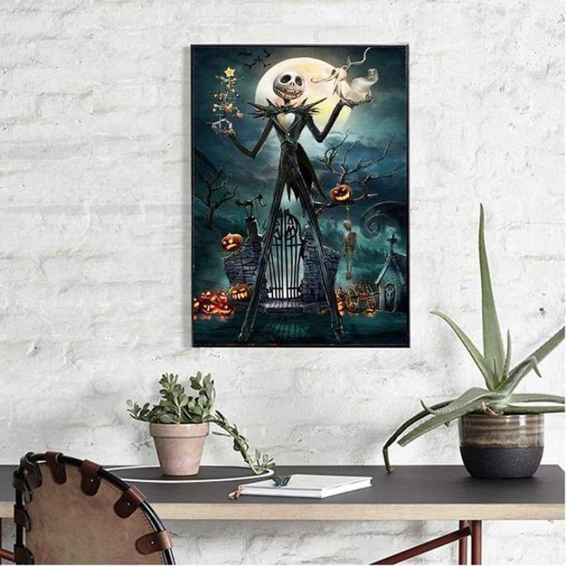 2019 New Hot Sale Wall Decor Halloween 5d Diy Rhinestone Stitch Kits VM48087 - NEEDLEWORK KITS