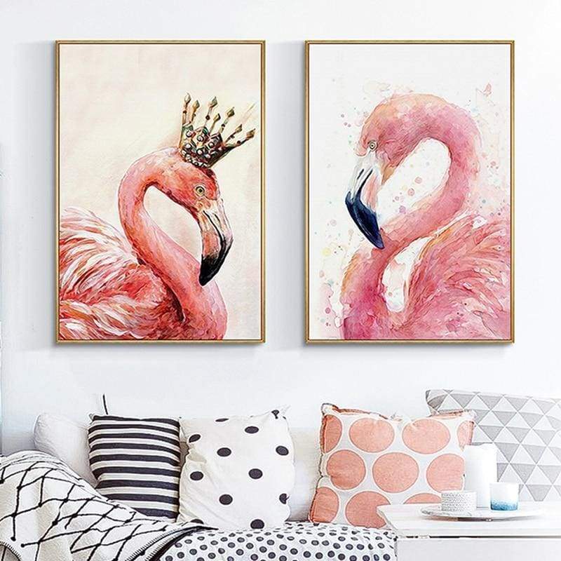 Oil Painting Style Flamingo Diamond Painting Kits NA00371 - NEEDLEWORK KITS