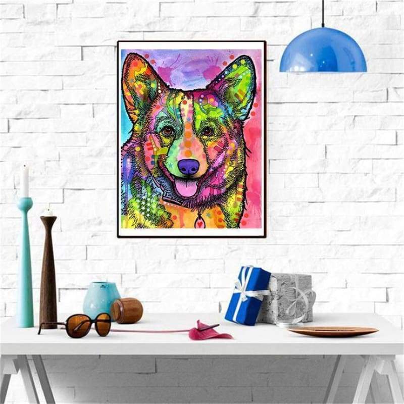 2019 Special Colorful Dog 5d Diy Diamond Stitch Kit VM1927 - NEEDLEWORK KITS