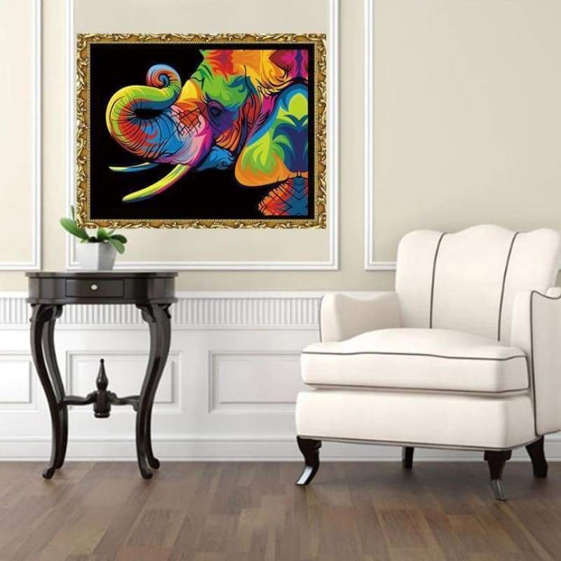 2019 Special Colorful Elephant Diy 5d Diamond Embroidery Kits VM3526 - NEEDLEWORK KITS