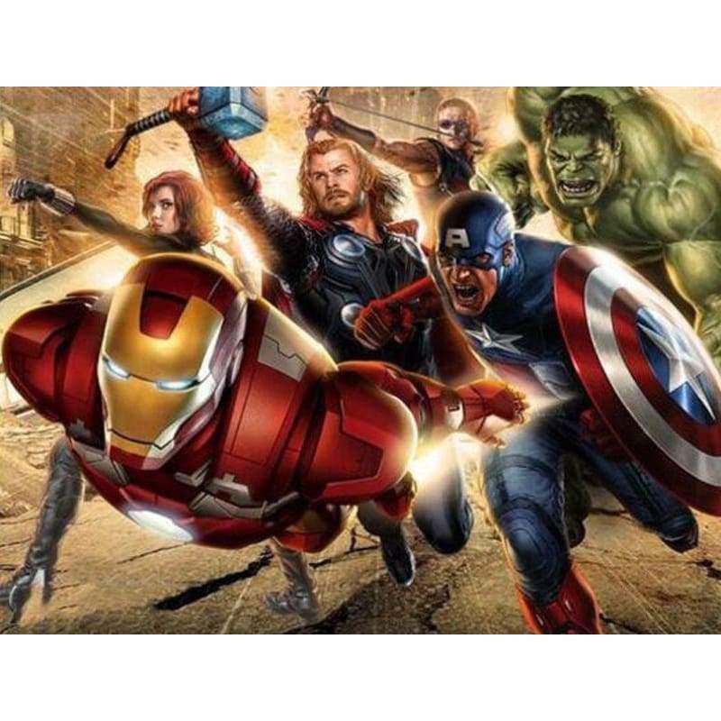 Cartoon Action Heroes 02 - Full Drill Diamond Painting - NEEDLEWORK KITS