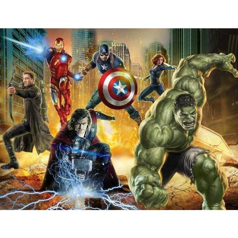 Cartoon Action Heroes - Full Drill Diamond Painting - NEEDLEWORK KITS