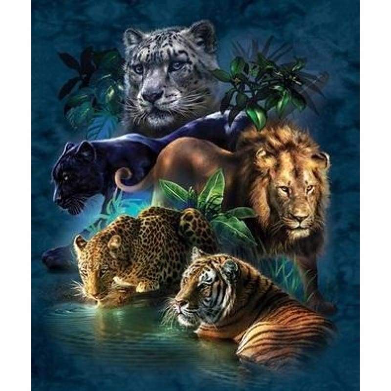 Animal Waterhole - Full Drill Diamond Painting - Special