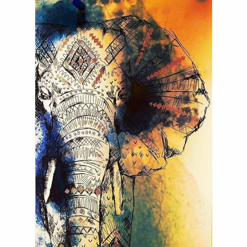 Full Drill - 5D DIY Diamond Painting Kits Dream Colored Elephant - NEEDLEWORK KITS