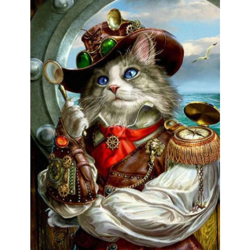 Cat At Sea- Full Drill Diamond Painting - Special Order -