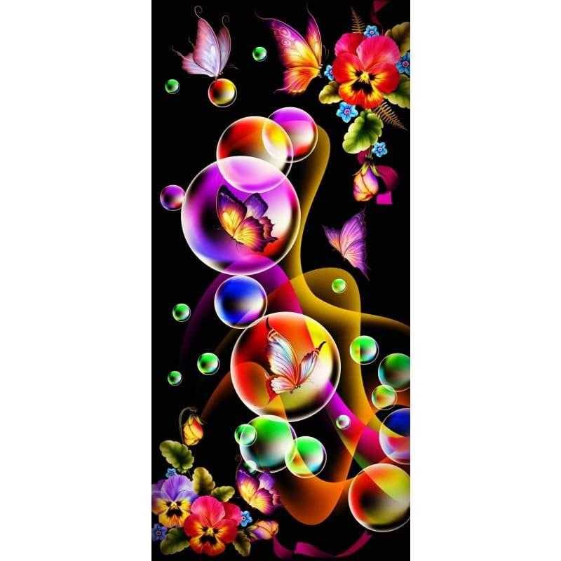 Colourful Bubbles- Full Drill Diamond Painting Abstract -