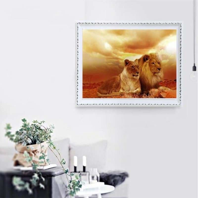 Full Drill - 5D DIY Diamond Painting Kits Dream Lion Lover - NEEDLEWORK KITS