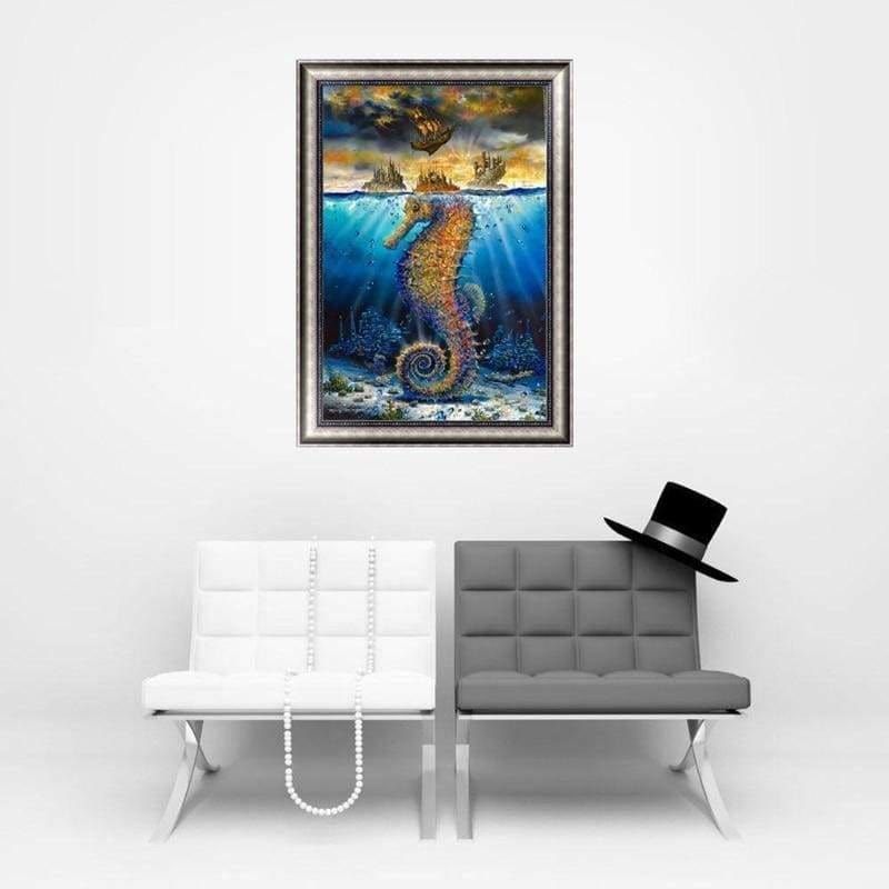 Full Drill - 5D DIY Diamond Painting Kits Fantastic Cool Seahorse - NEEDLEWORK KITS