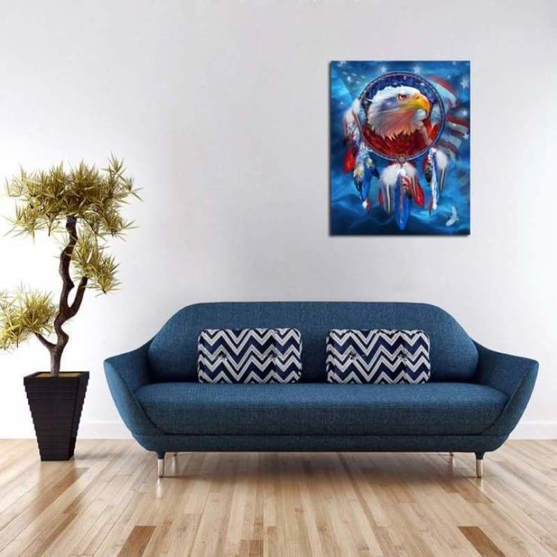 Full Drill - 5D DIY Diamond Painting Kits Eagle Animal Dream Catcher - NEEDLEWORK KITS