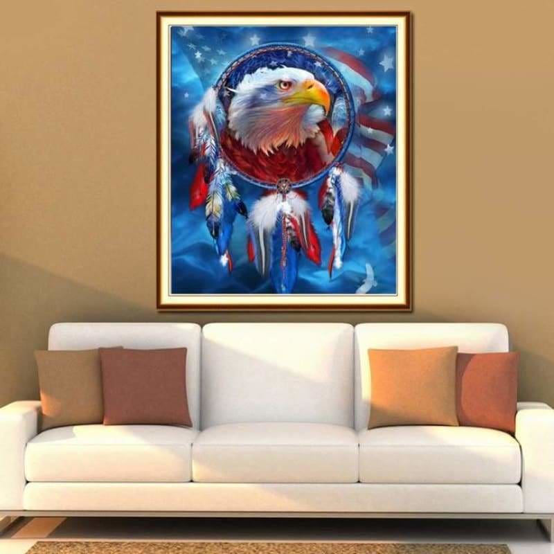 Full Drill - 5D DIY Diamond Painting Kits Eagle Animal Dream Catcher - NEEDLEWORK KITS