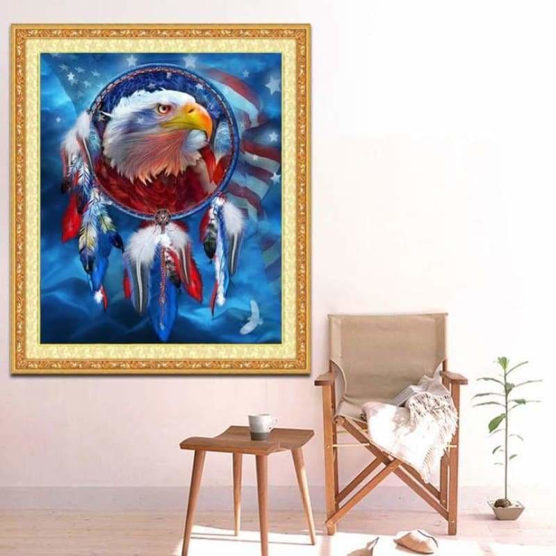 Full Drill - 5D DIY Diamond Painting Kits Eagle Animal Dream Catcher - NEEDLEWORK KITS