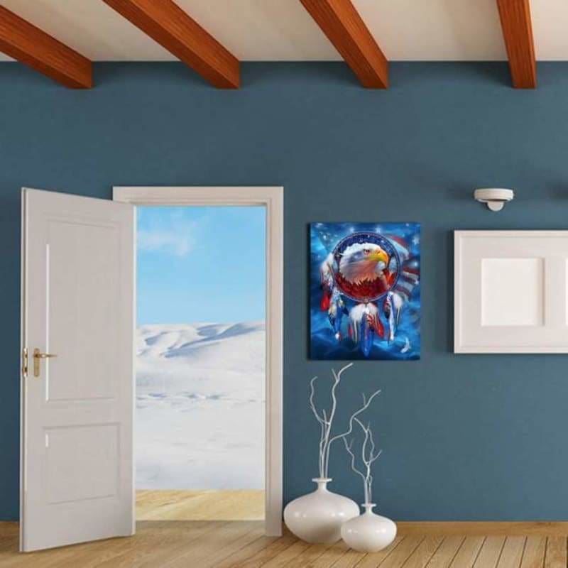 Full Drill - 5D DIY Diamond Painting Kits Eagle Animal Dream Catcher - NEEDLEWORK KITS