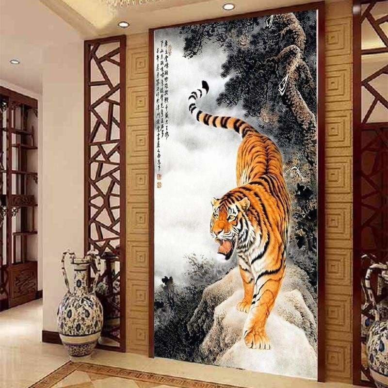 Full Drill - 5D Diamond Painting Kits Tiger Fierce Beast -