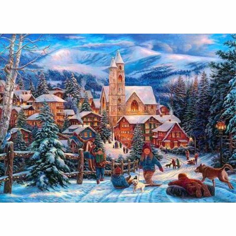 Full Drill - 5D DIY Diamond Painting Kits Cartoon Snowy