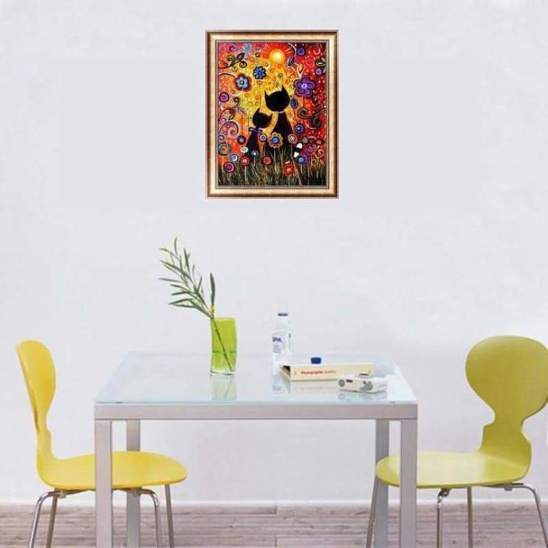 Full Drill - 5D DIY Diamond Painting Kits Cartoon Two Cats