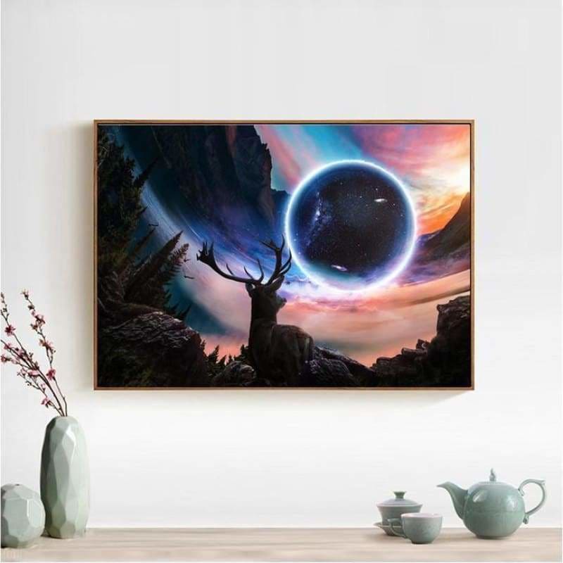 Full Drill - 5D DIY Diamond Painting Kits Dream Moon Deer -