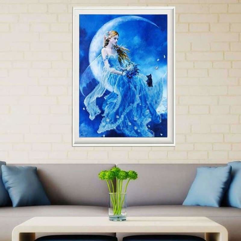 Full Drill - 5D DIY Diamond Painting Kits Girl and her Cat