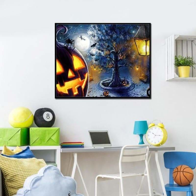 Full Drill - 5D DIY Diamond Painting Kits Halloween Moon