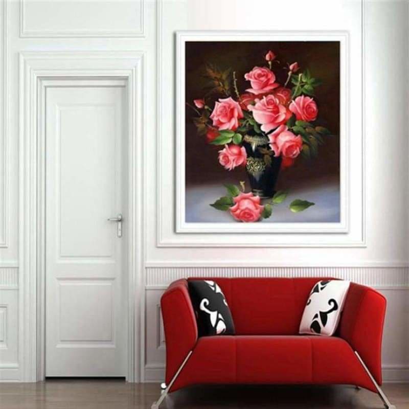 Full Drill - 5D DIY Diamond Painting Kits in Vase Red Roses