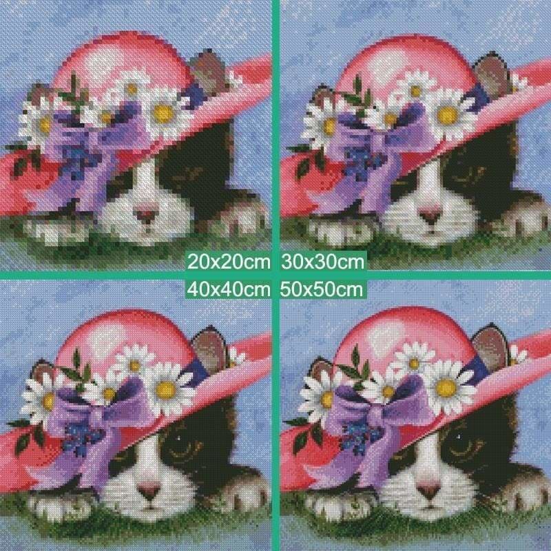 Full Drill - 5D DIY Diamond Painting Kits Lovely Cat With