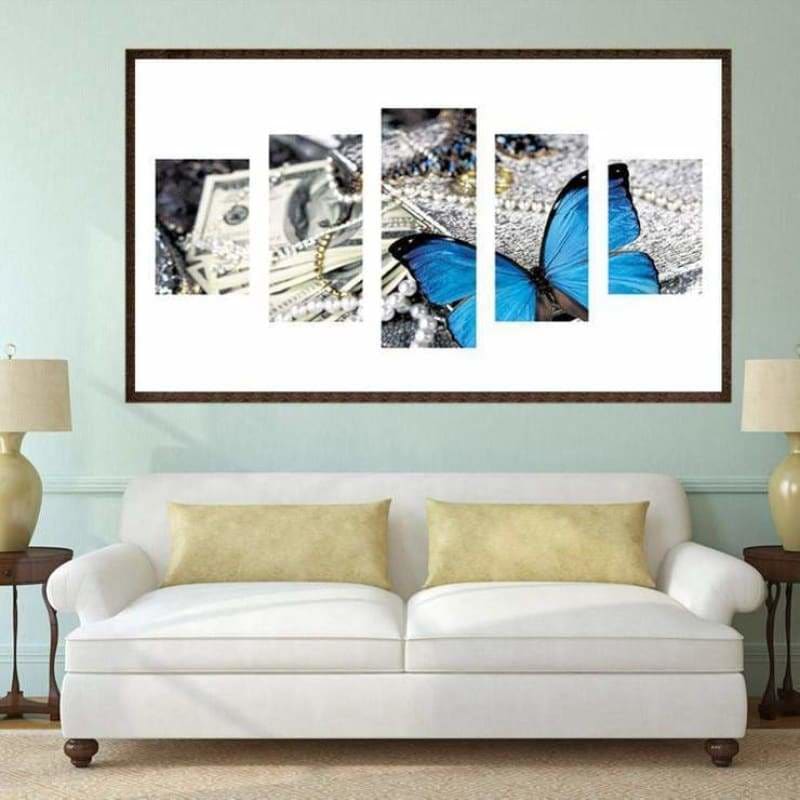 Full Drill - 5D DIY Diamond Painting Kits Multi Panel Blue
