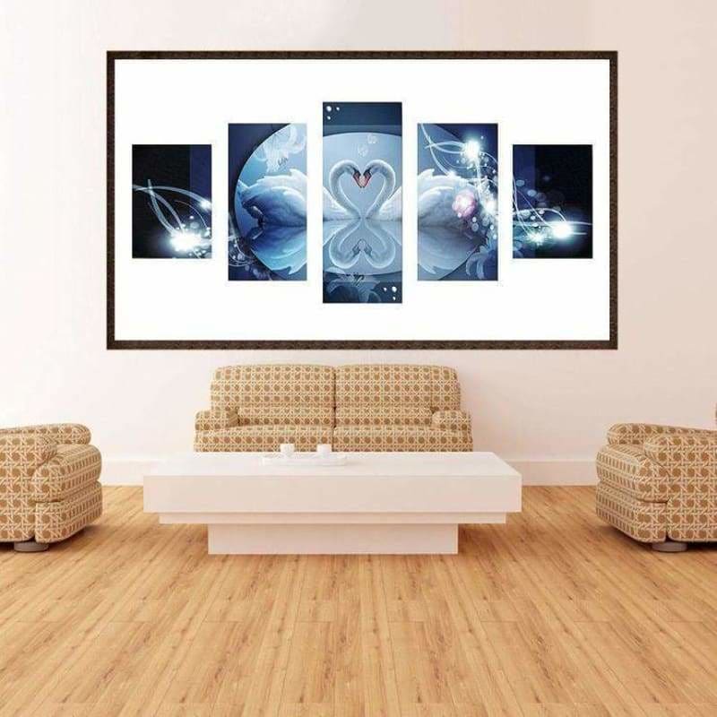 Full Drill - 5D DIY Diamond Painting Kits Multi Panel Swans