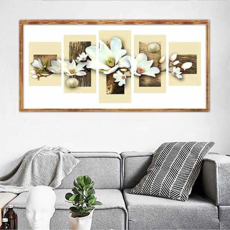 Full Drill - 5D DIY Diamond Painting Kits Multi Panel White