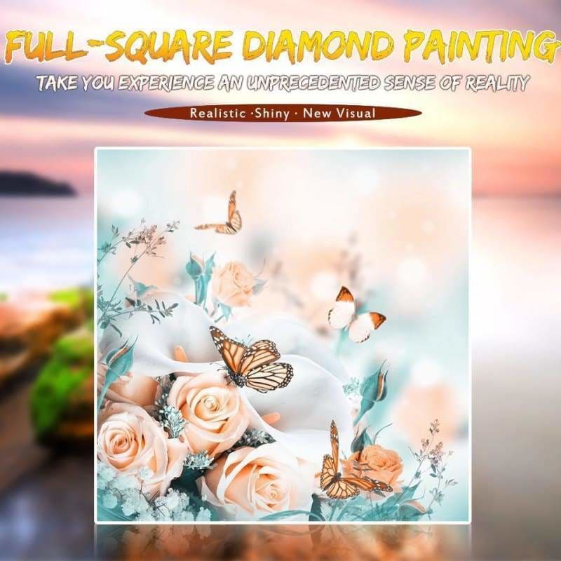Full Drill - 5D DIY Diamond Painting Kits Pink Flowers And