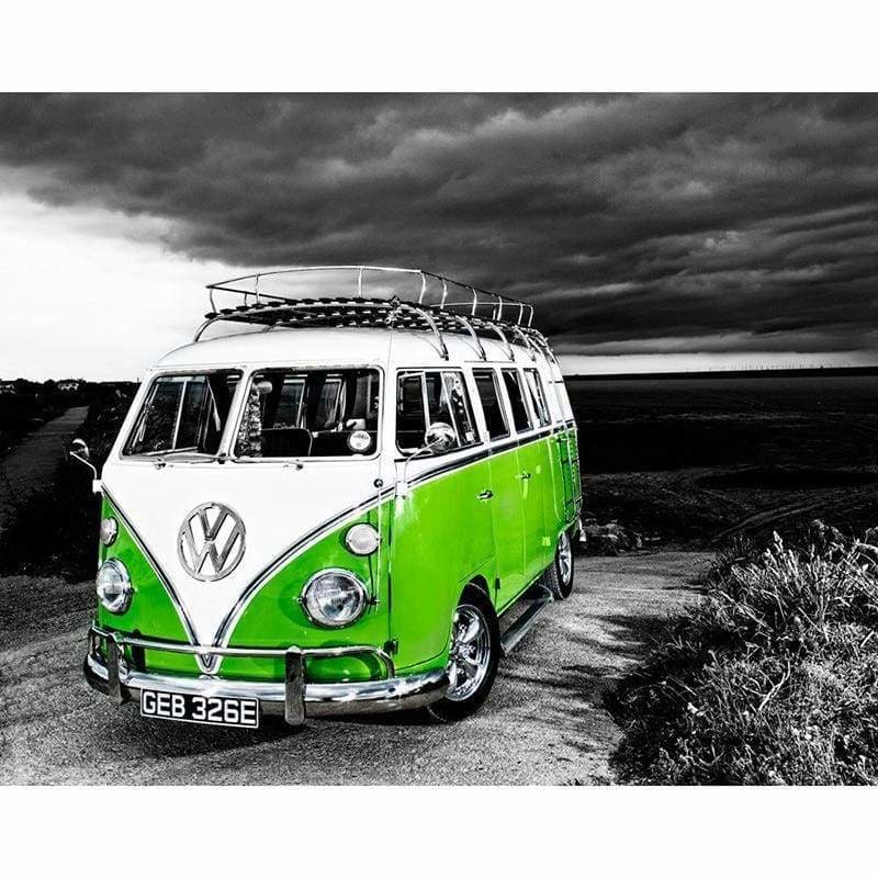 Full Drill - 5D DIY Diamond Painting Kits Seaside Bus