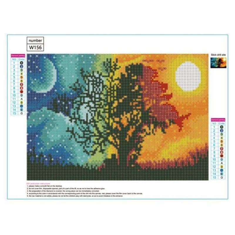 Full Drill - 5D DIY Diamond Painting Kits Sun and Moon