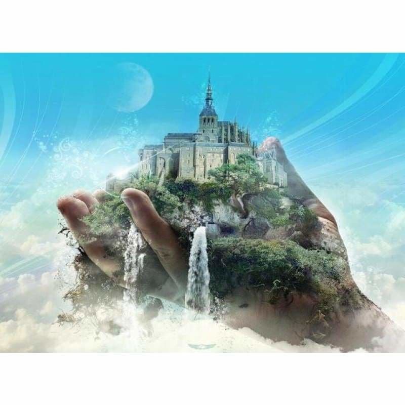 Full Drill - 5D DIY Diamond Painting Kits Fantasy Castle in Hand ...