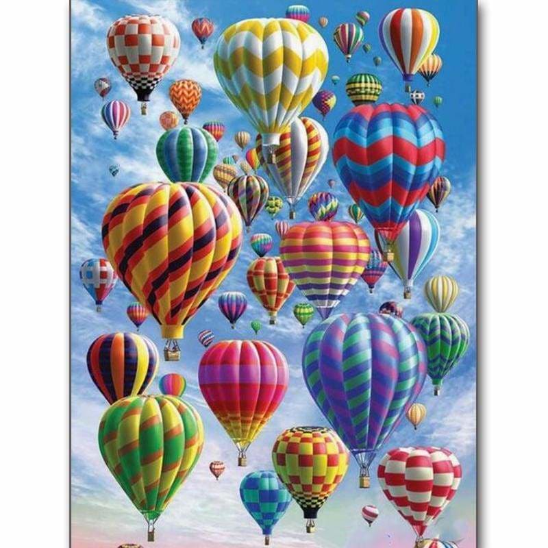 Full Square Drill Hot Air Balloon Full Drill - 5D Diy
