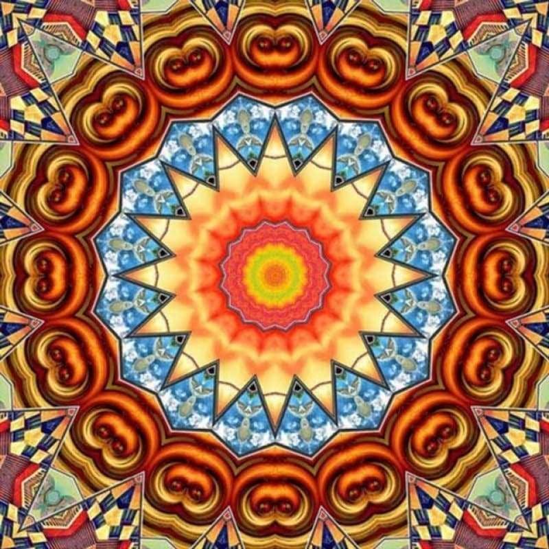 Full Square Modern Art Abstract Mandala Pattern Full Drill -