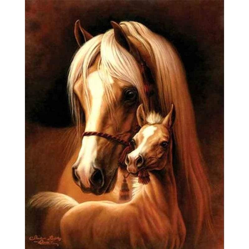 Horse And Foal- Full Drill Diamond Painting - Special Order