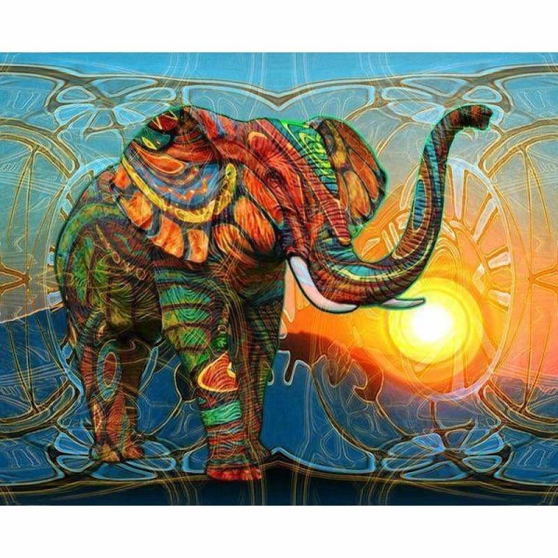 Full Drill - 5D DIY Diamond Painting Kits Colorful Elephant - NEEDLEWORK KITS