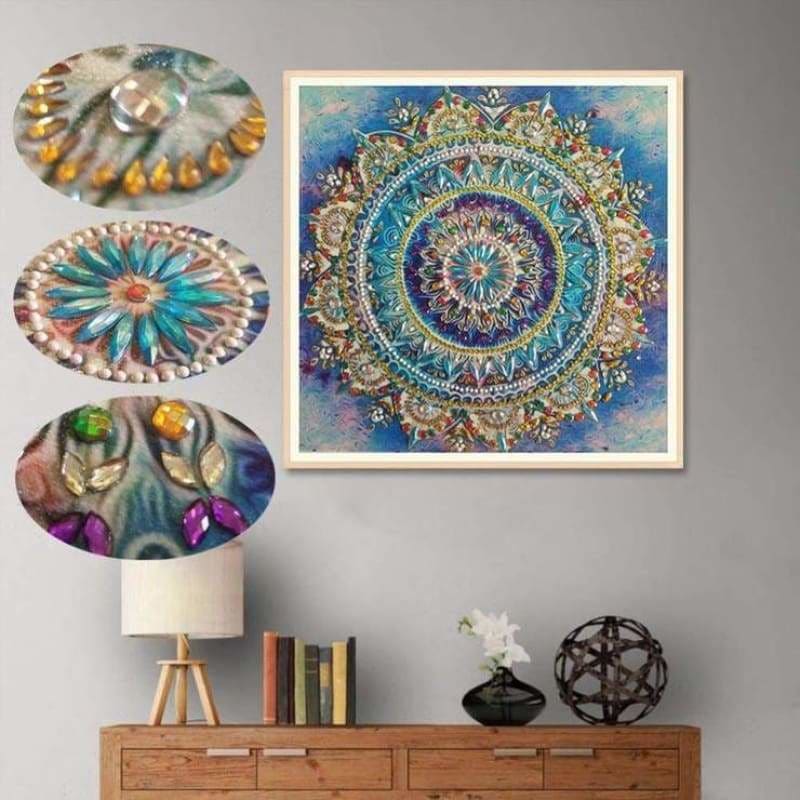 Hot Sale Crystal Abstract Mandala Full Drill - 5D Diy